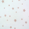 Algodón estampado ZETO Blanco / Rubor